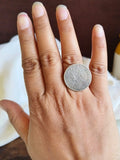 ✨ Antique Silver Coin Stud & Ring Set | Sarichka Fashion