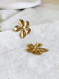 Golden Floral Anti-Tarnish Elegant Studs | Sarichka