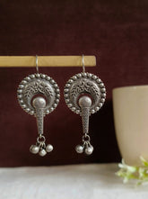 Silver Hook Earrings with Ghungroos | Sarichka Fashion