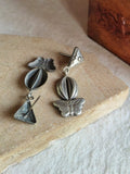 Silver Look Oxidized Butterfly Dangler Earring | Sarichka