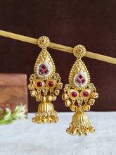 Traditional Kashmiri Gold Tone Jhumka Earrings | Sarichka