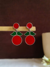 Enamel Oxidized Silver Dangler Earrings | Sarichka
