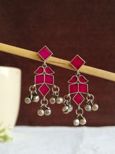 Hand painted Enamel Ghungroo Dangler Earrings | Sarichka