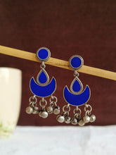 Hand painted Enamel Oxidised Earrings | Sarichka