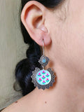 Round Enamel Hook Earring With Multi Color | Sarichka
