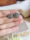 Silver Tone Stud Earrings for Elegant, Everyday Sophistication | Sarichka