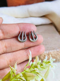Silver-Plated Trishul Stud Earrings: Casual Elegance with a Twist | Sarichka
