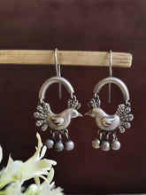 Bird Oxidised Hook Earring With Ghungroo | Sarichka