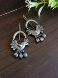 Bird Oxidised Hook Earring With Ghungroo | Sarichka