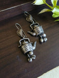 Silver-Plated Kettle Hook Earrings with Ghungroo | Sarichka
