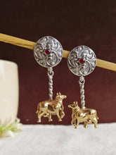 Nandi Ruby Oxidised Earrings | Sarichka