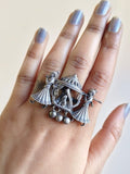 Bridal Doli Adjustable Oxidized ring | Sarichka