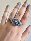 Adjustable Oxidised Silver Ghungroo Ring | Sarichka