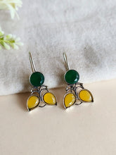 Vibrant Multicolor German Silver Hook Earrings for Daily Wear | Sarichka