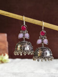 Monalisa Stone Oxidised Jhumka | Sarichka