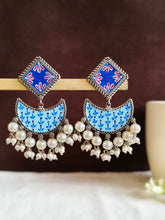 Hand-painted Oxidised Jewellery Earrings | Sarichka