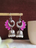 Peacock Oxidised Jhumka Earrings | Sarichka