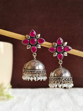 Trendy German Silver Pearl Jhumka Earrings for Elegant Style | Sarichka