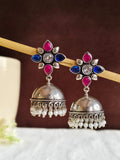 Trendy German Silver Pearl Jhumka Earrings for Elegant Style | Sarichka
