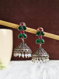 Brass Black Oxidised Jhumka | Sarichka