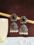 Elegant Silver-Plated Pearl Brass Earrings | Sarichka