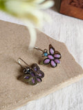 Silver Plated Oxidized Butterfly Hook Earring | Sarichka