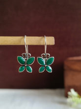 Oxidized Butterfly Style Stone Hook Earrings for Daily Wear | Sarichka