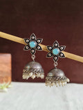 Floral Oxidised Jhumka | Sarichka