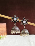 Floral Oxidised Jhumka | Sarichka