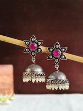 Floral Oxidised Jhumka | Sarichka