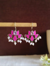 Pearl Oxidised Hook Earrings | Sarichka