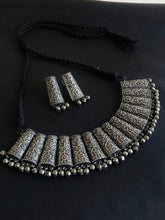 Traditional Oxidised Silver Replica Necklace Set for Navratri & Garba | Sarichka