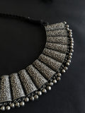 Traditional Oxidised Silver Replica Necklace Set for Navratri & Garba | Sarichka