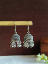 Dome Oxidized German Silver Jhumka | Sarichka