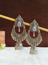 Traditional Chandbali Silver Jhumka Earring | Sarichka