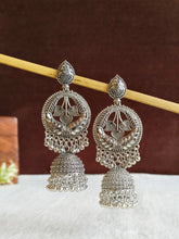 Oxidized Silver Traditional Jhumka Earrings | Sarichka