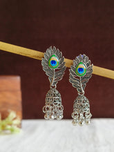 Ethnic Peacock Feather Jhumka | Sarichka