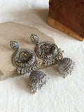 Oxidized Silver Traditional Jhumka Earrings | Sarichka