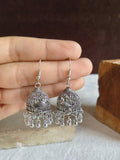 Bird Motif Oxidized Jhumka Earring | Sarichka