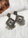 Ethnic Oxidized German Silver Jhumki Earrings | Sarichka