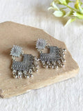 Oxidized Ethnic Dangle Statement Earrings | Sarichka