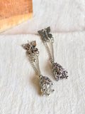 Butterfly Oxidized Silver Jhumka Earrings | Sarichka