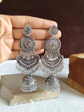 Afghani Oxidized German Silver Jhumki | Sarichka