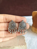 Oxidized German Silver Stud Earrings | Sarichka