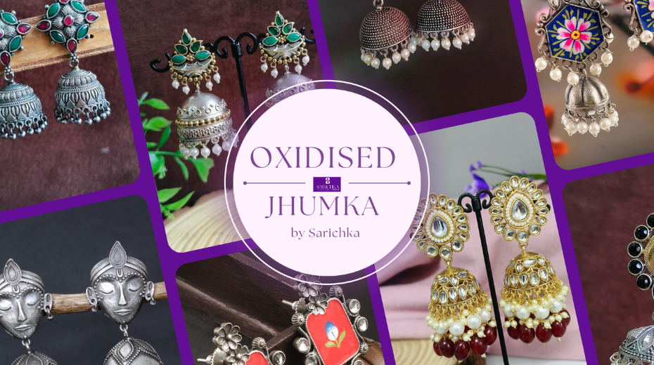 Oxidised Jhumka 