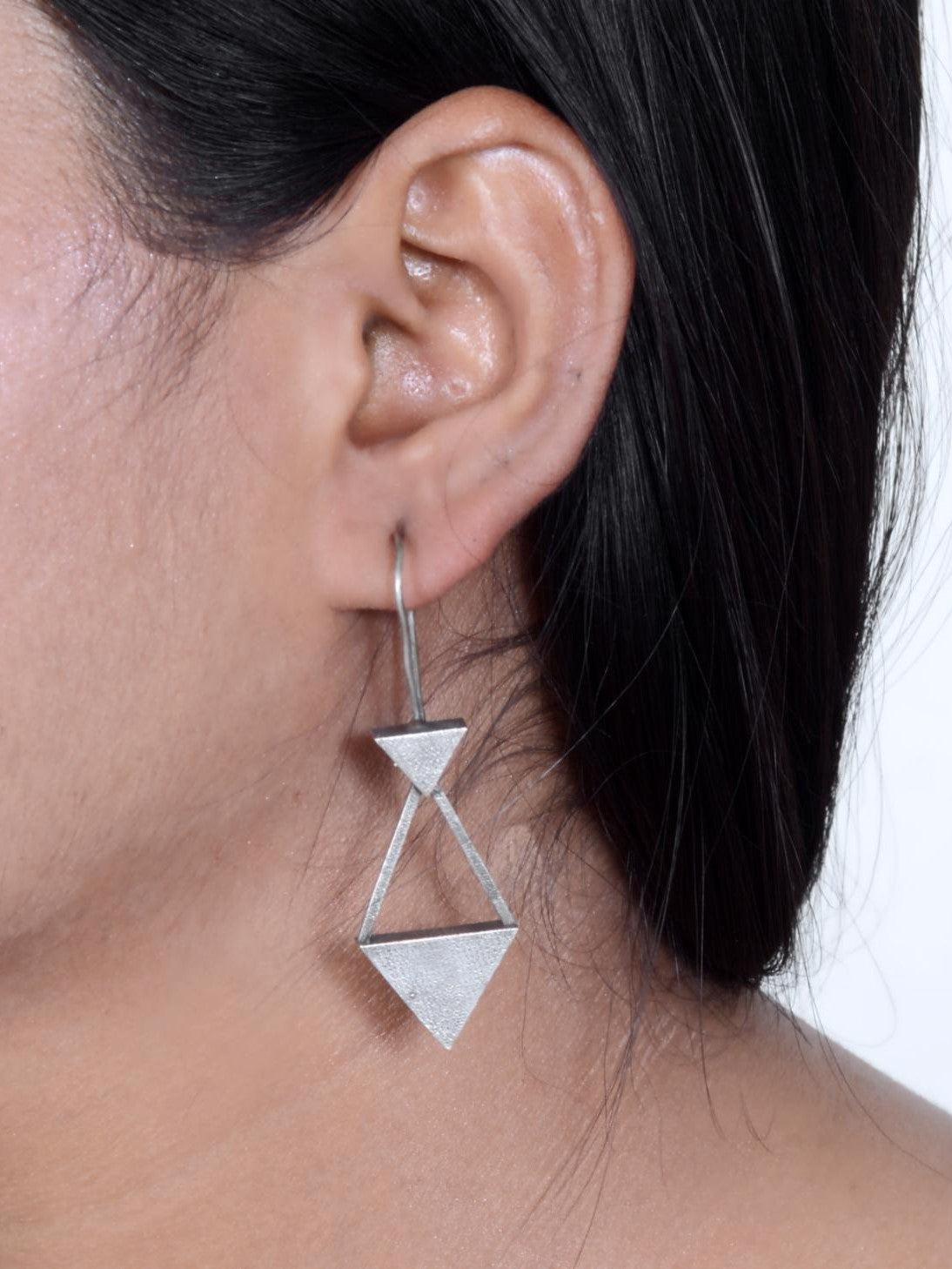 Elegant Silver-Plated Kite Hook Earrings | Sarichka