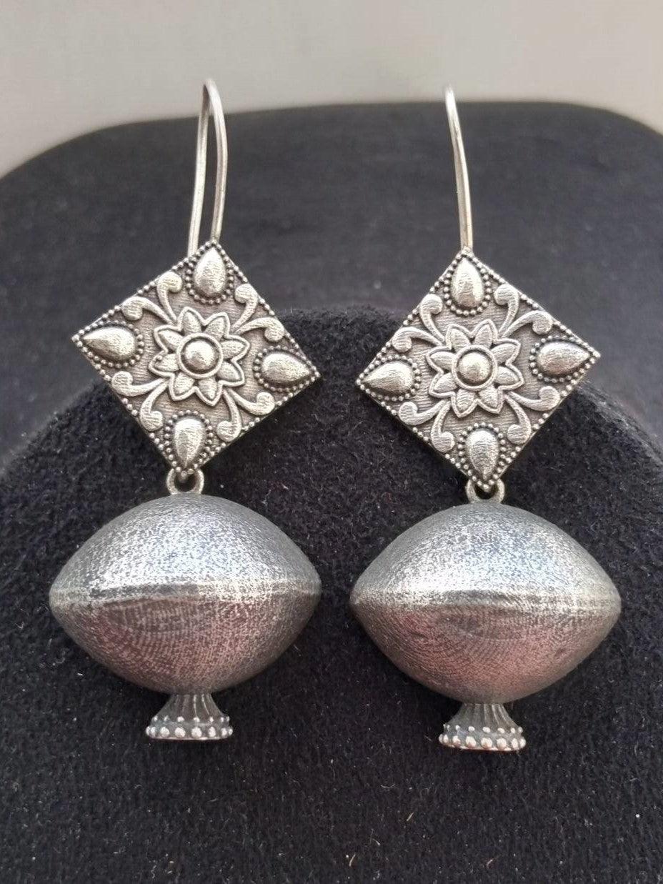 Casual Silver Look-Alike Hook Earrings | Sarichka