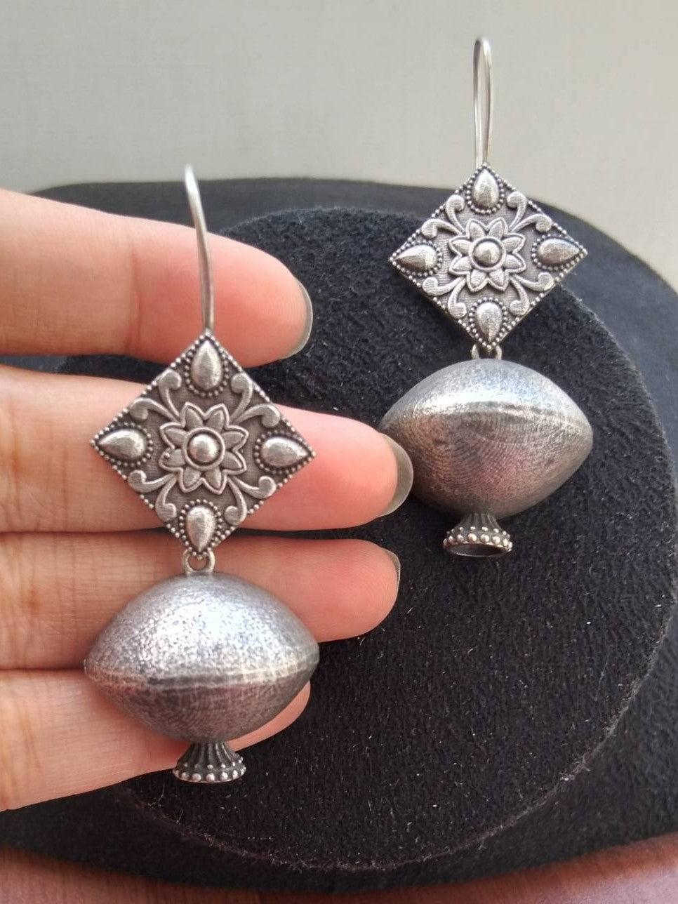 Casual Silver Look-Alike Hook Earrings | Sarichka