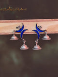 2 Half Moon Enamel Jhumka Earrings | Sarichka