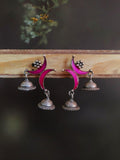 2 Half Moon Enamel Jhumka Earrings | Sarichka